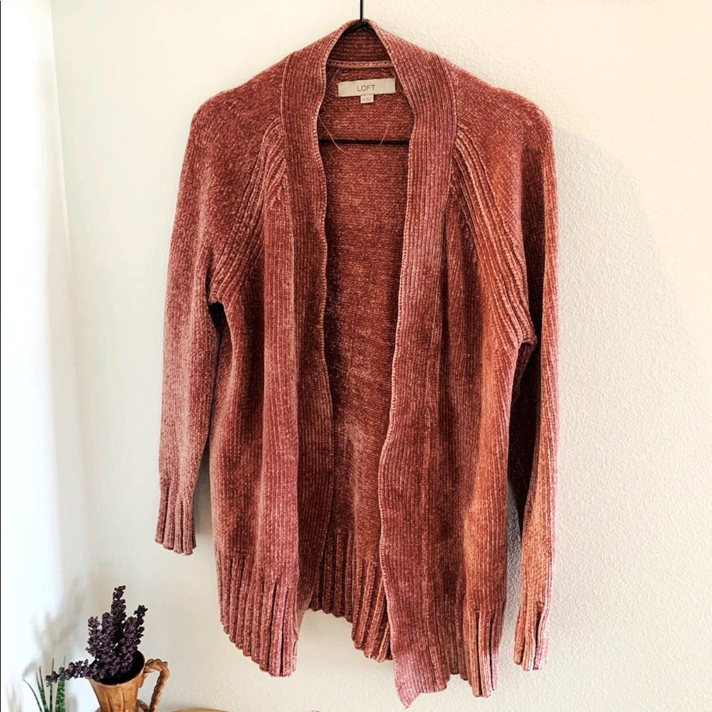 LOFT Chenille Pink Sweater